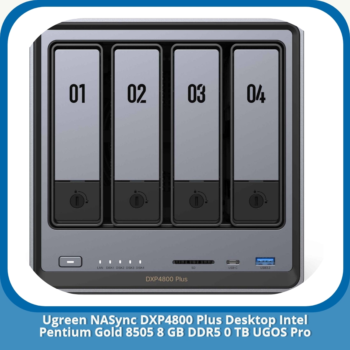 Anmeldelse af Ugreen NASync DXP4800 Plus Desktop Intel Pentium Gold 8505 8 GB DDR5 0 TB UGOS Pro