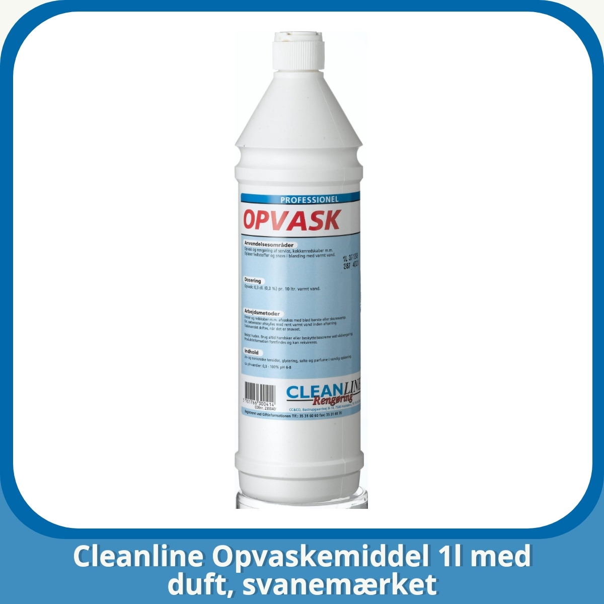 Anmeldelse af Cleanline Opvaskemiddel 1l med duft, svanemærket