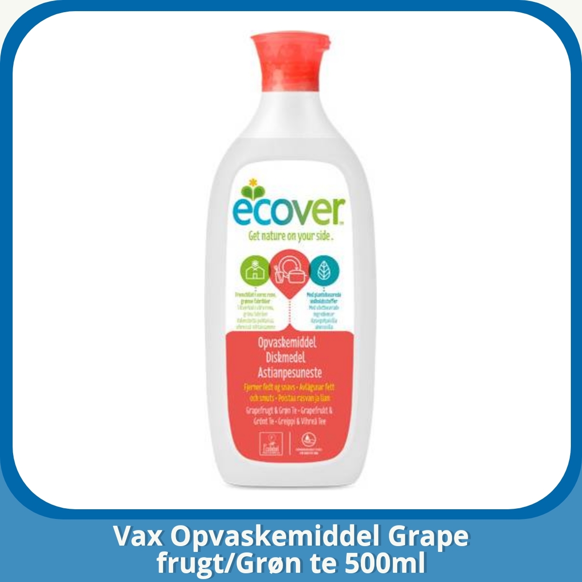 Anmeldelse af Vax Opvaskemiddel Grape frugt/Grøn te 500ml
