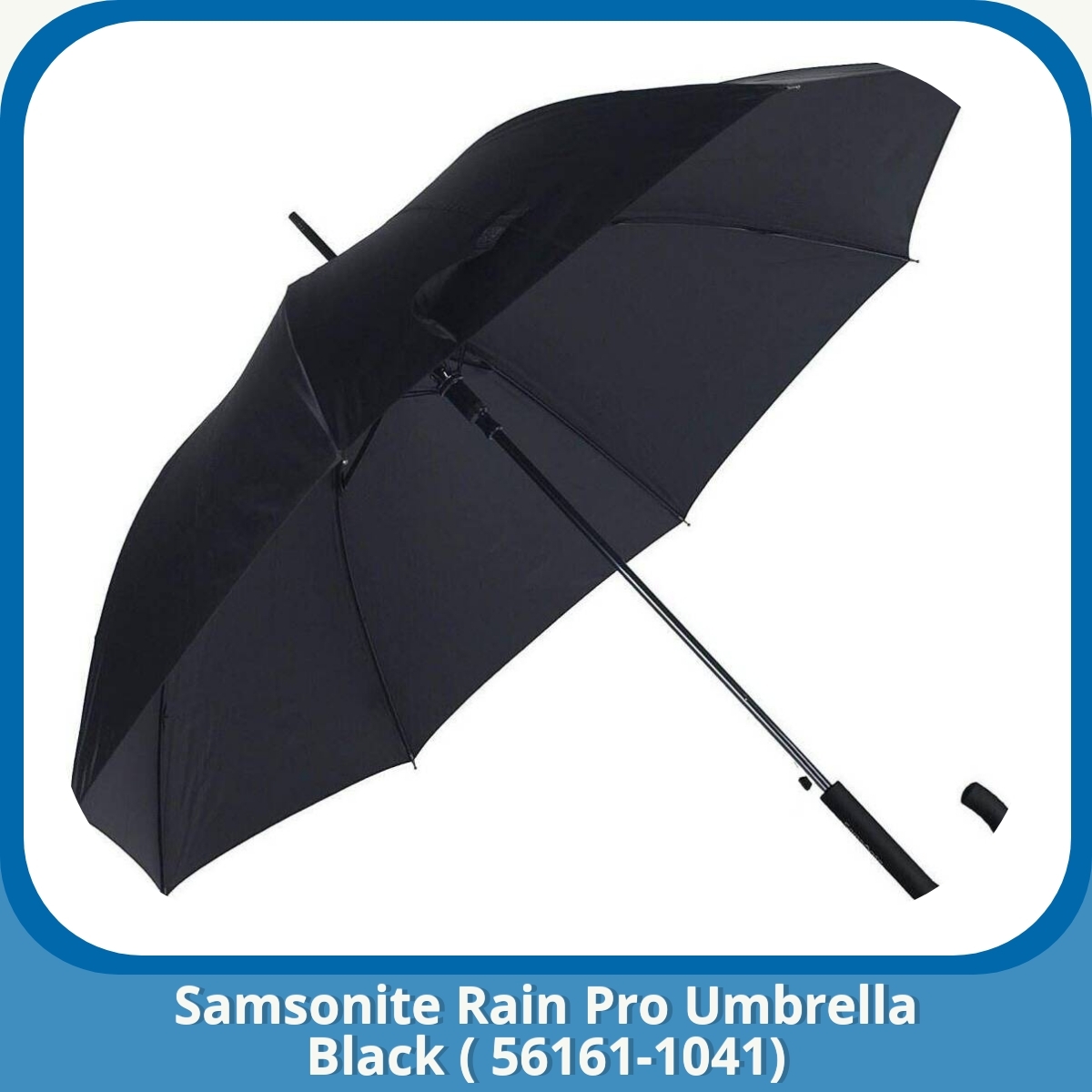 Anmeldelse af Samsonite Rain Pro Umbrella Black ( 56161-1041)