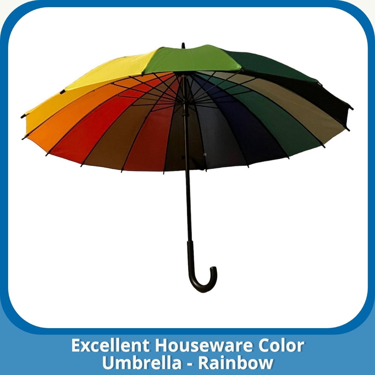 Anmeldelse af Excellent Houseware Color Umbrella - Rainbow