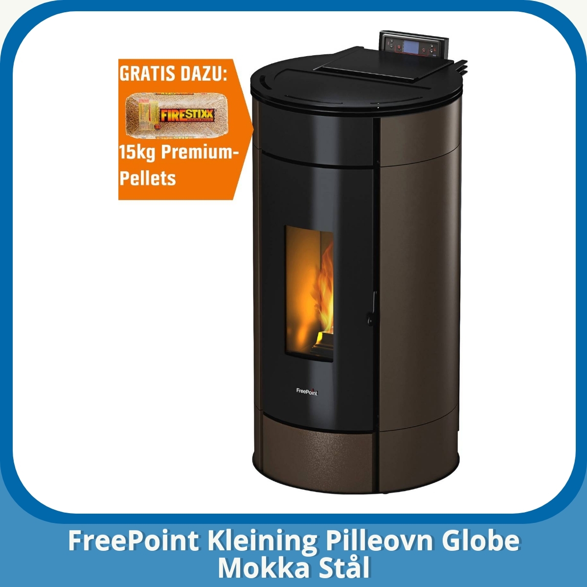Anmeldelse af FreePoint Kleining Pilleovn Globe Mokka Stål