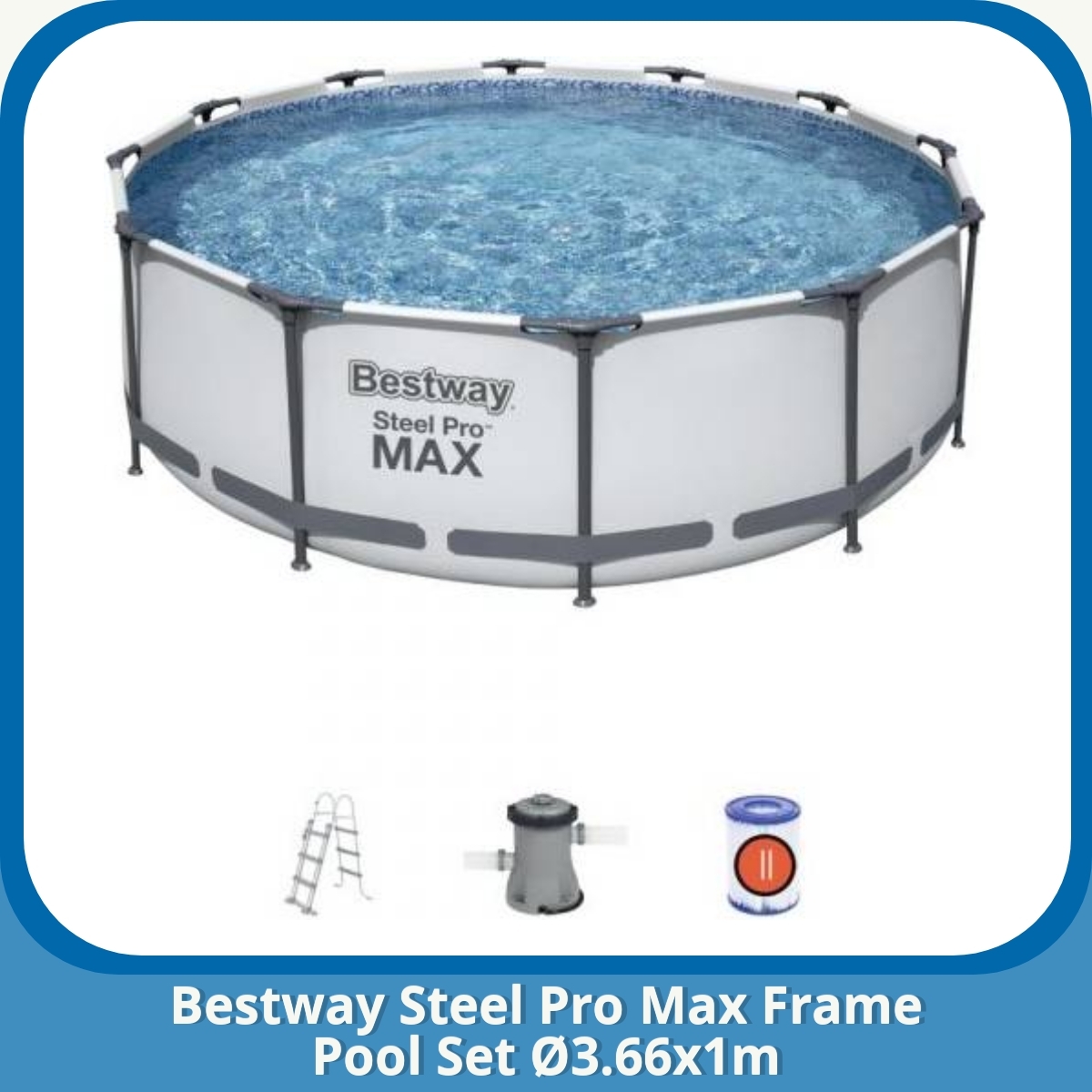 Anmeldelse af Bestway Steel Pro Max Frame Pool Set Ø3.66x1m