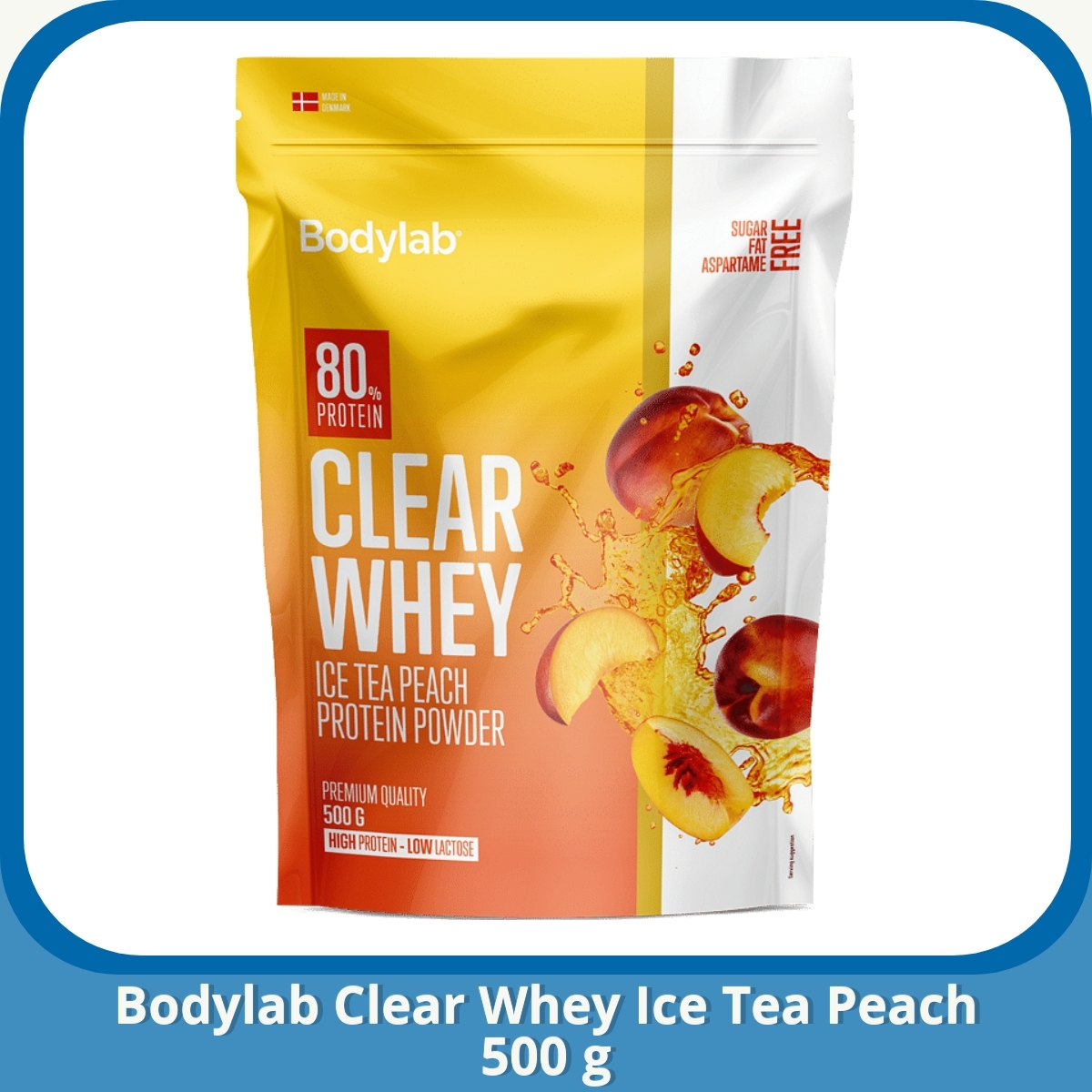 Anmeldelse af Bodylab Clear Whey Ice Tea Peach 500 g