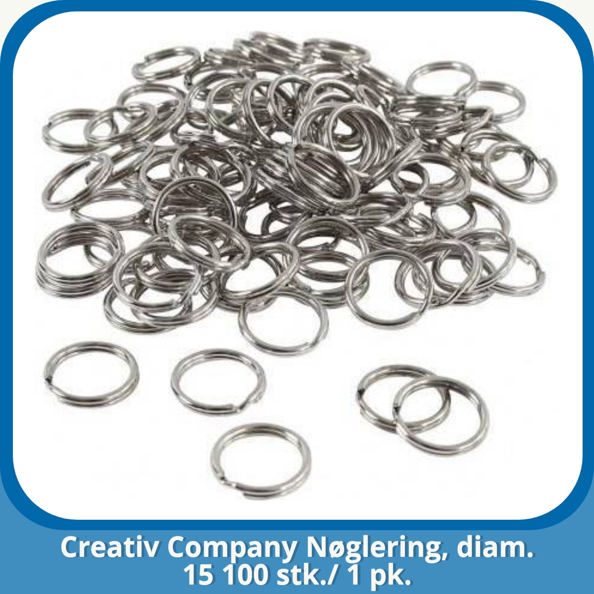 Anmeldelse af Creativ Company Nøglering, diam. 15 100 stk./ 1 pk.