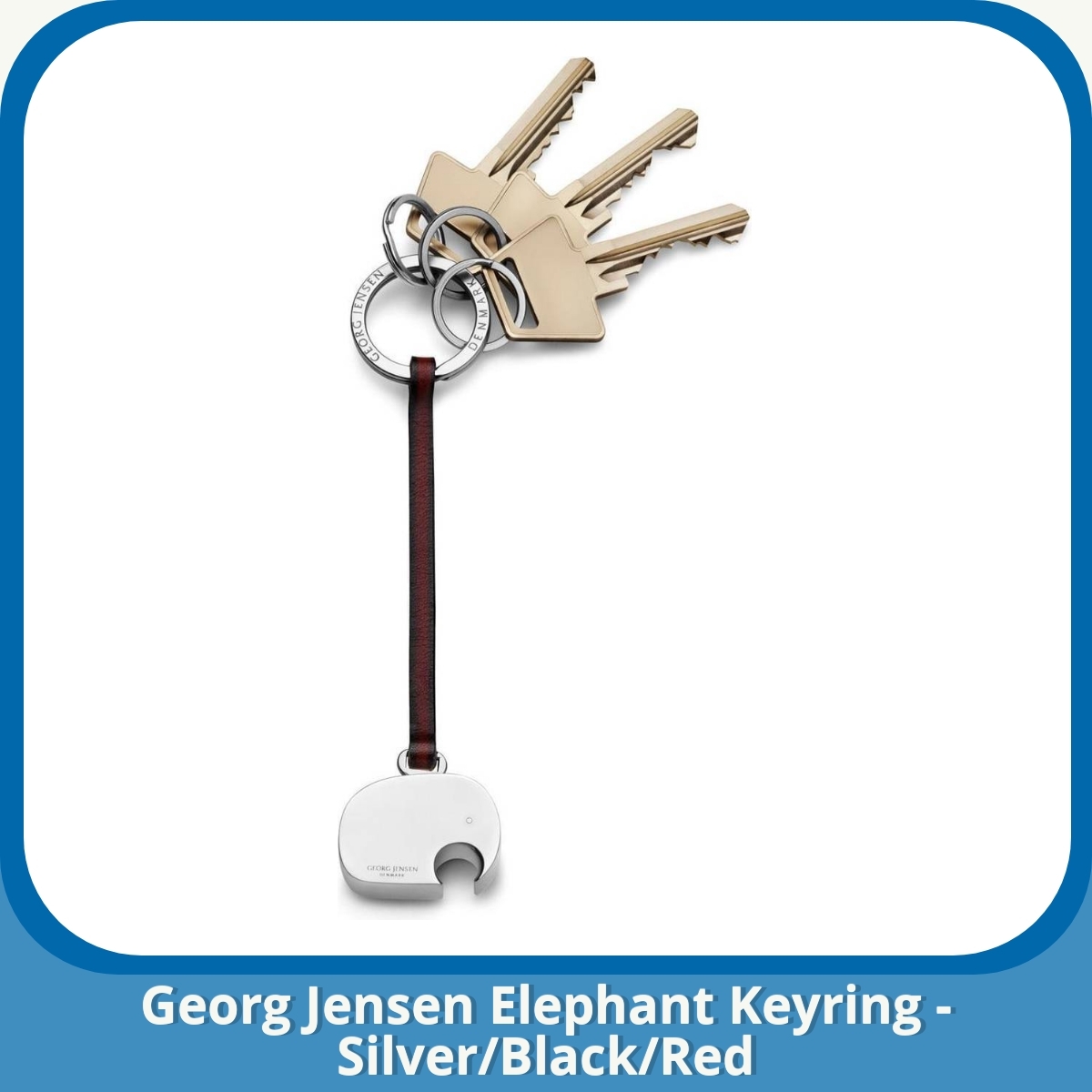 Anmeldelse af Georg Jensen Elephant Keyring - Silver/Black/Red