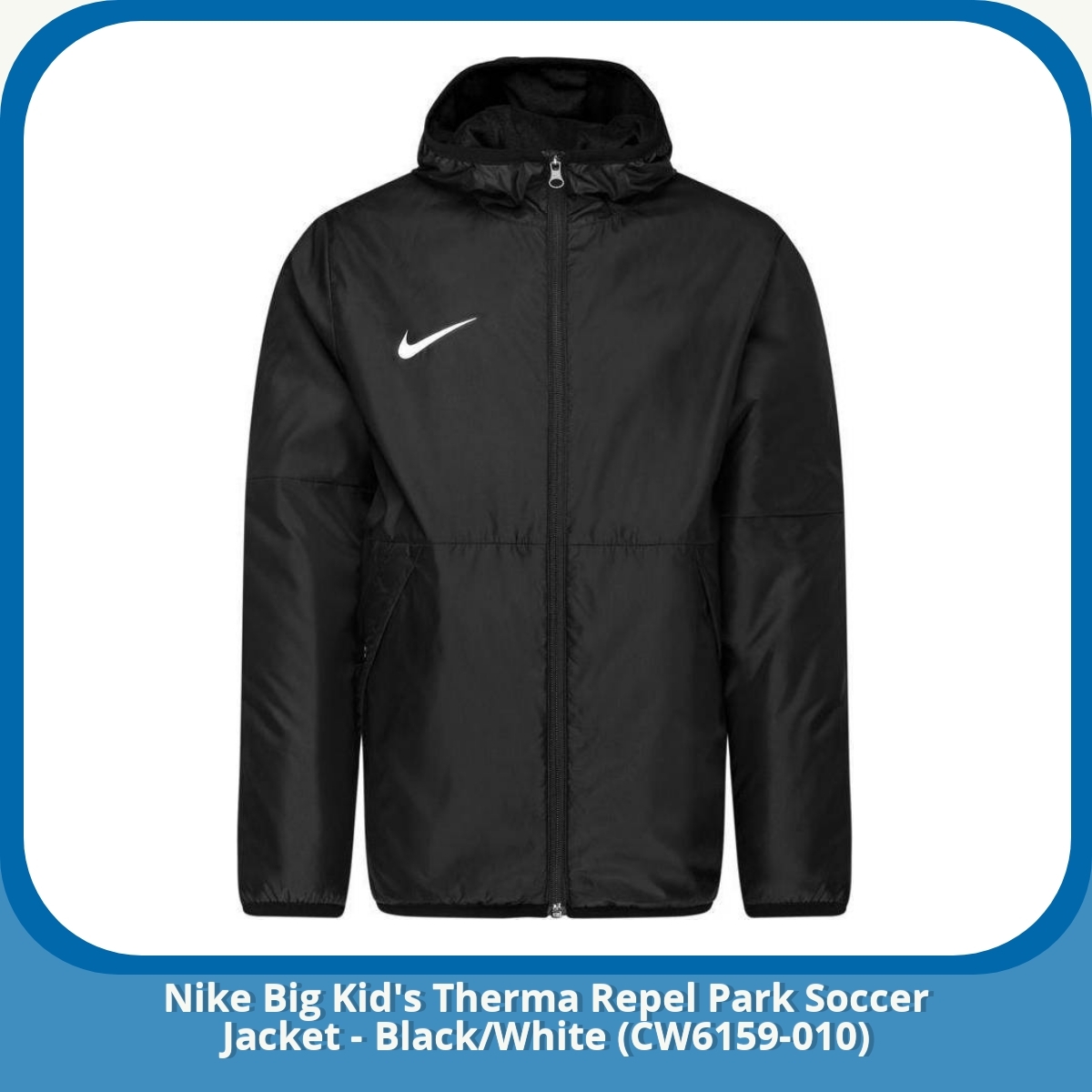 Anmeldelse af Nike Big Kid's Therma Repel Park Soccer Jacket - Black/White (CW6159-010)
