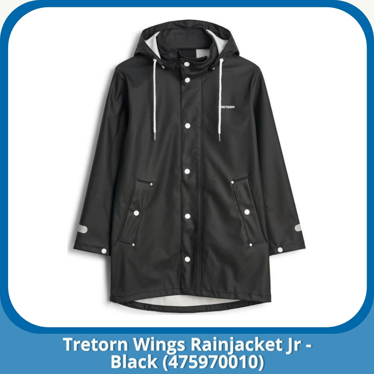 Anmeldelse af Tretorn Wings Rainjacket Jr - Black (475970010)