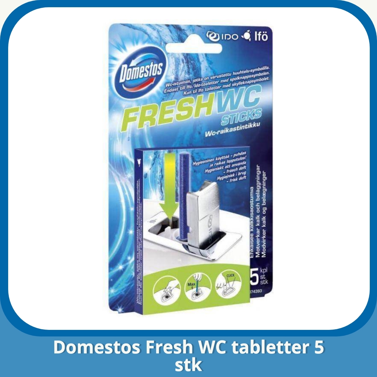 Anmeldelse af Domestos Fresh WC tabletter 5 stk