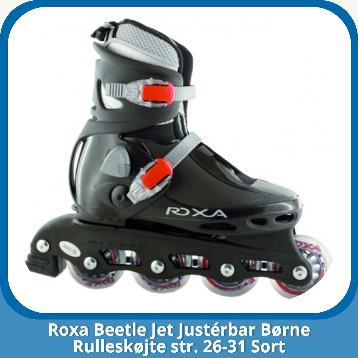 Anmeldelse af Roxa Beetle Jet Justérbar Børne Rulleskøjte str. 26-31 Sort
