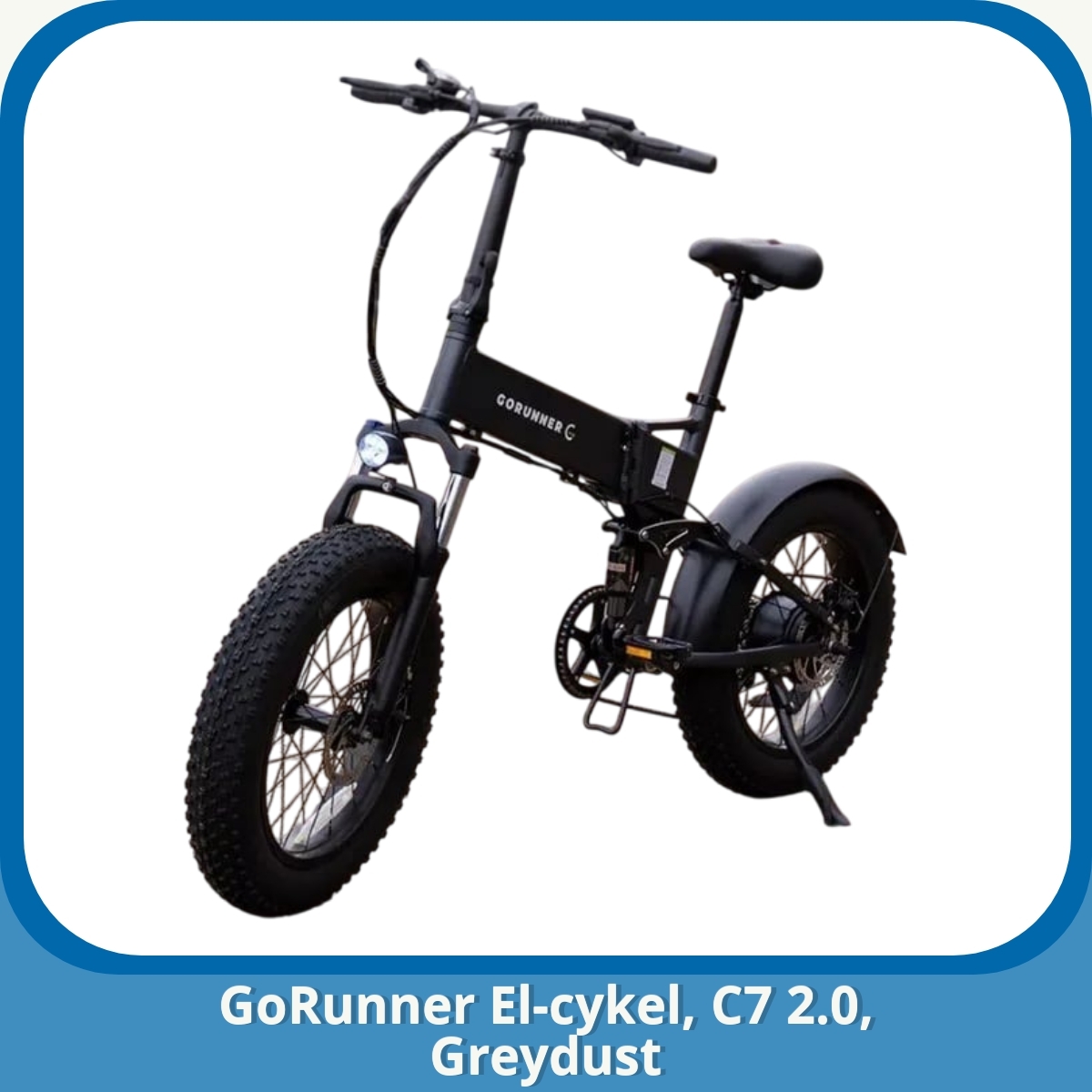Anmeldelse af GoRunner El-cykel, C7 2.0, Greydust