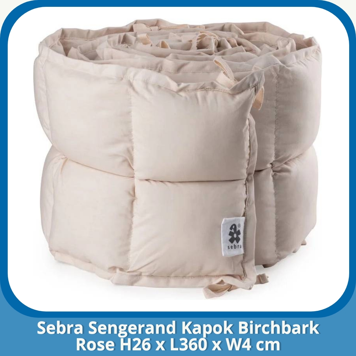 Anmeldelse af Sebra Sengerand Kapok Birchbark Rose H26 x L360 x W4 cm