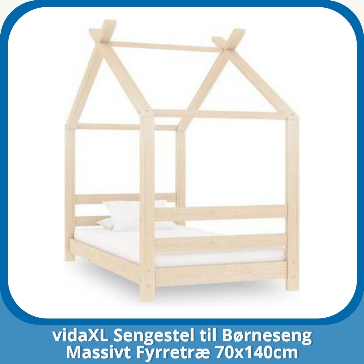 Anmeldelse af vidaXL Sengestel til Børneseng Massivt Fyrretræ 70x140cm