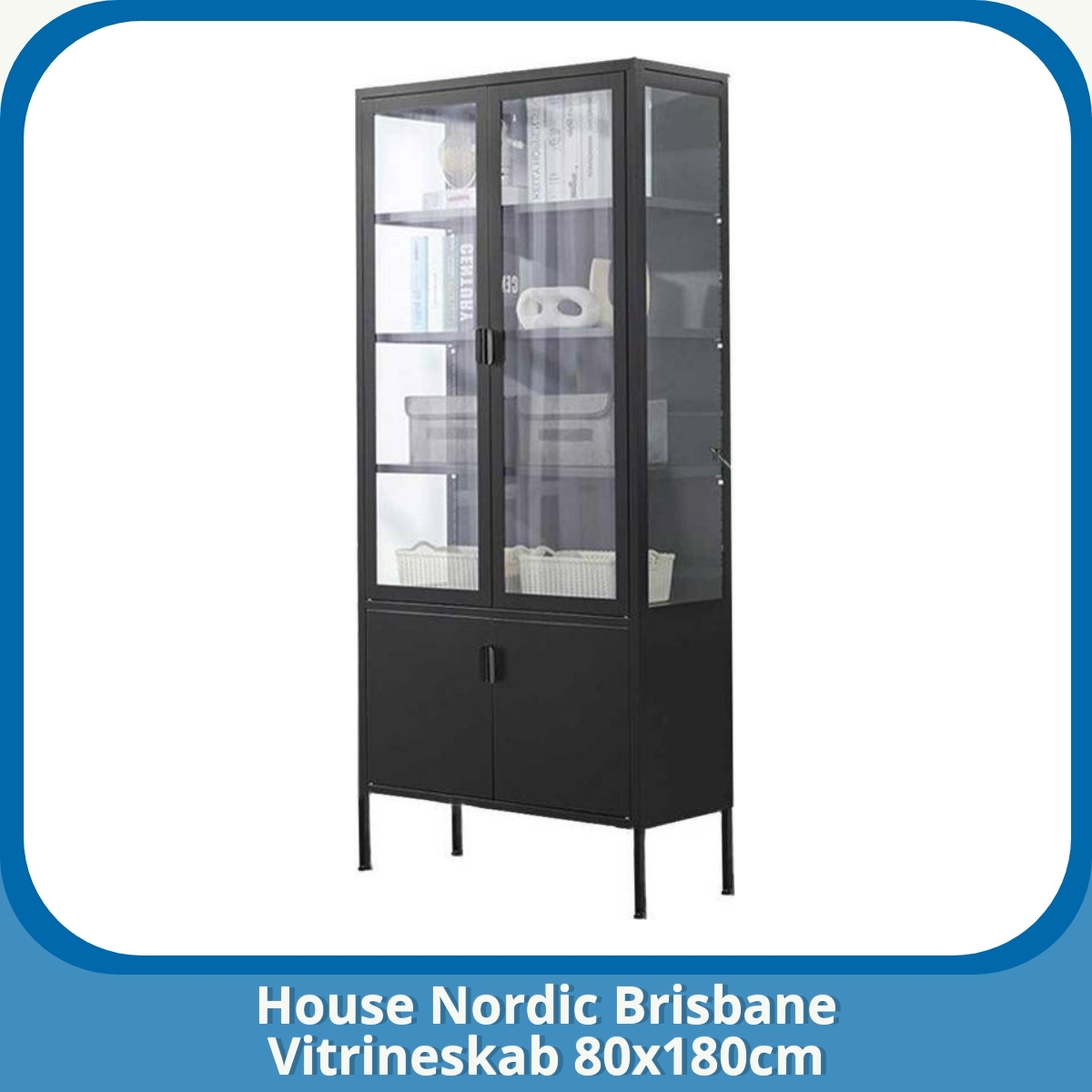 Anmeldelse af House Nordic Brisbane Vitrineskab 80x180cm