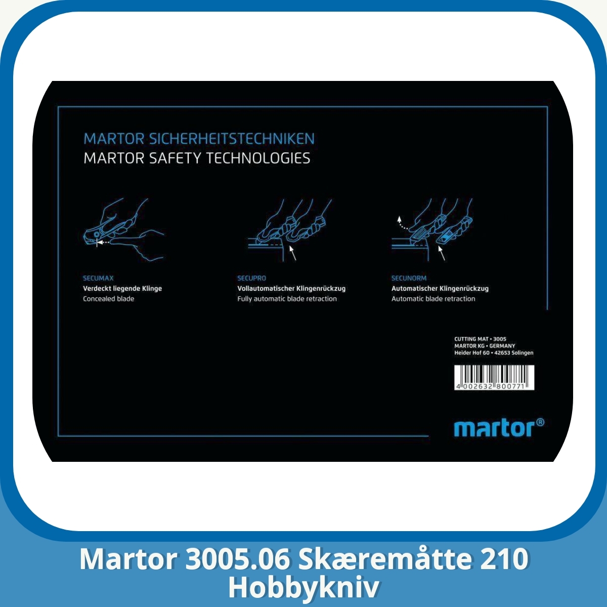 Anmeldelse af Martor 3005.06 Skæremåtte 210 Hobbykniv