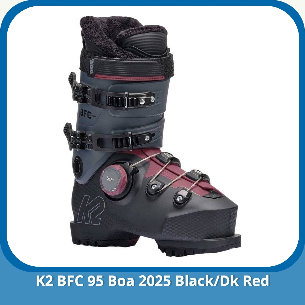 Anmeldelse af K2 BFC 95 Boa 2025 Black/Dk Red