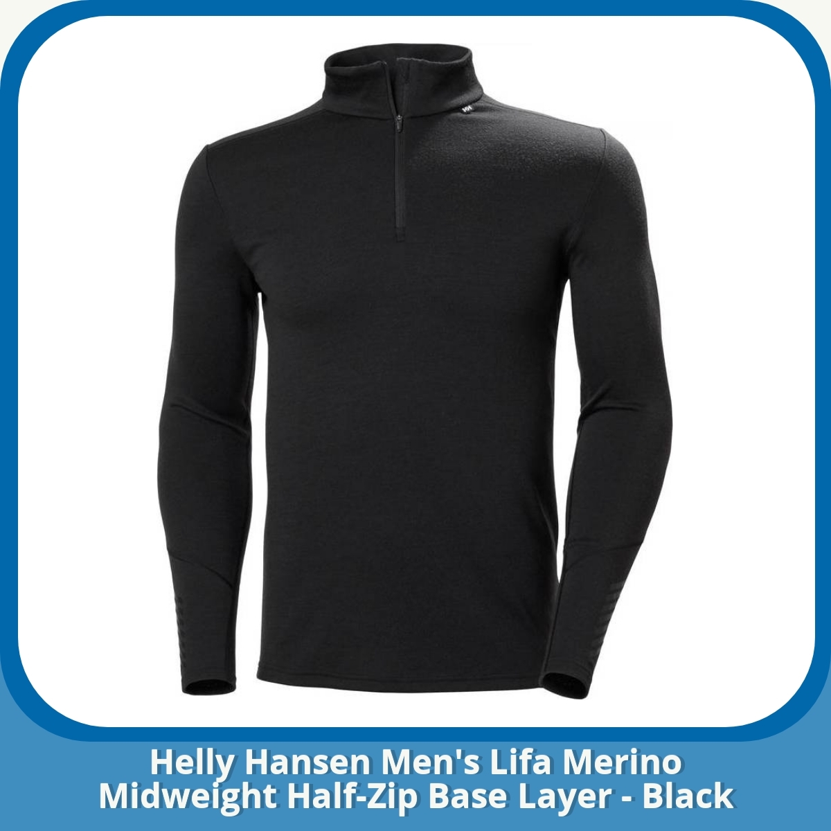 Anmeldelse af Helly Hansen Men's Lifa Merino Midweight Half-Zip Base Layer - Black