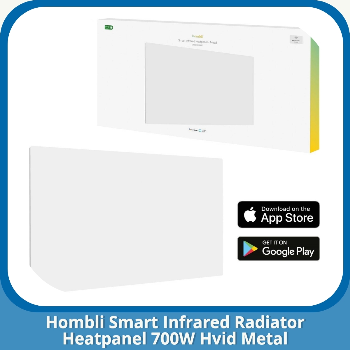 Anmeldelse af Hombli Smart Infrared Radiator Heatpanel 700W Hvid Metal