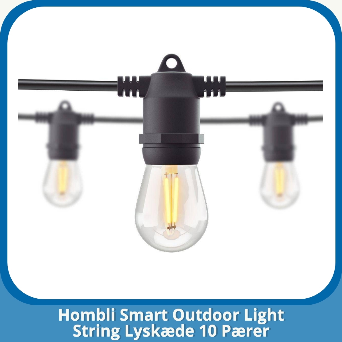 Anmeldelse af Hombli Smart Outdoor Light String Lyskæde 10 Pærer