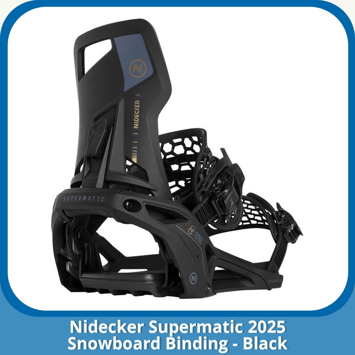 Anmeldelse af Nidecker Supermatic 2025 Snowboard Binding - Black