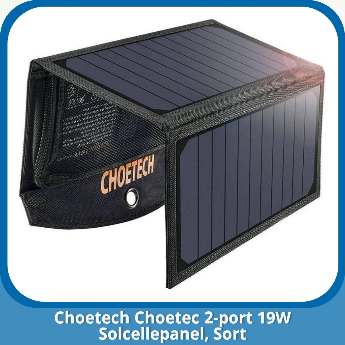 Anmeldelse af Choetech Choetec 2-port 19W Solcellepanel, Sort