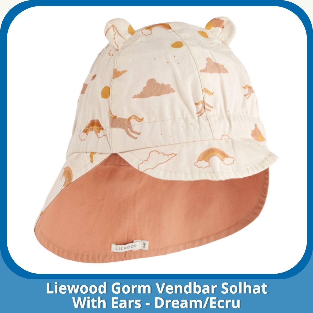 Anmeldelse af Liewood Gorm Vendbar Solhat With Ears - Dream/Ecru