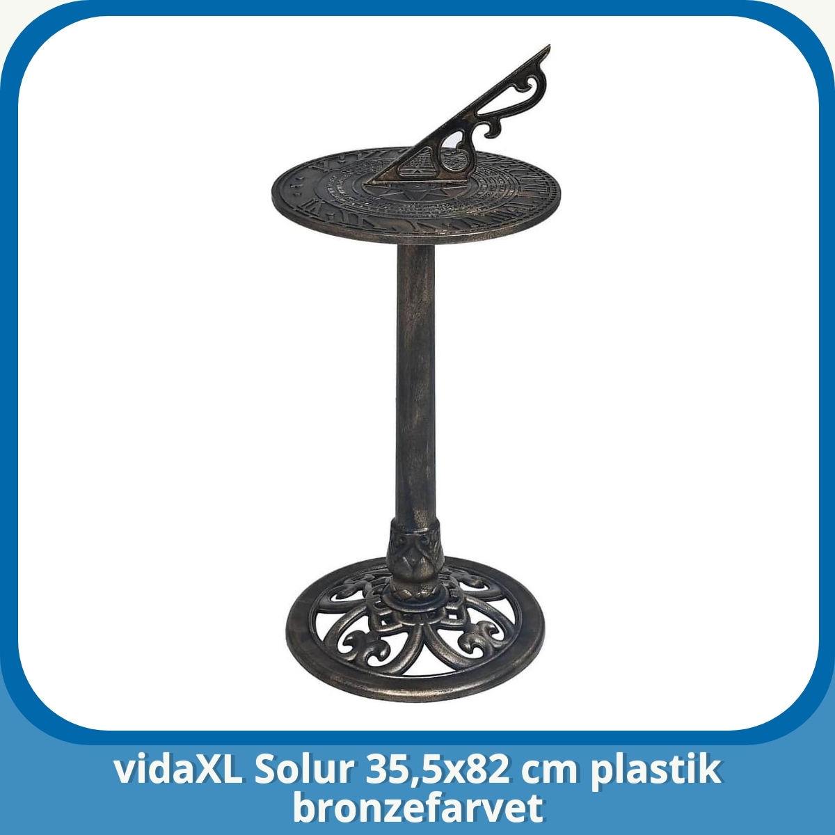 Anmeldelse af vidaXL Solur 35,5x82 cm plastik bronzefarvet