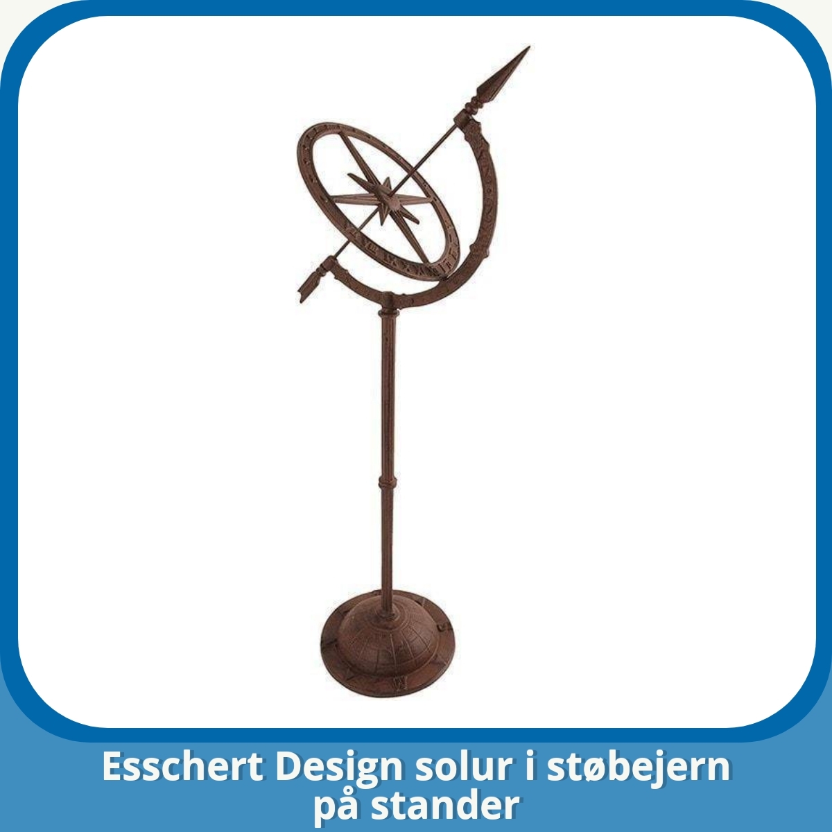Anmeldelse af Esschert Design solur i støbejern på stander