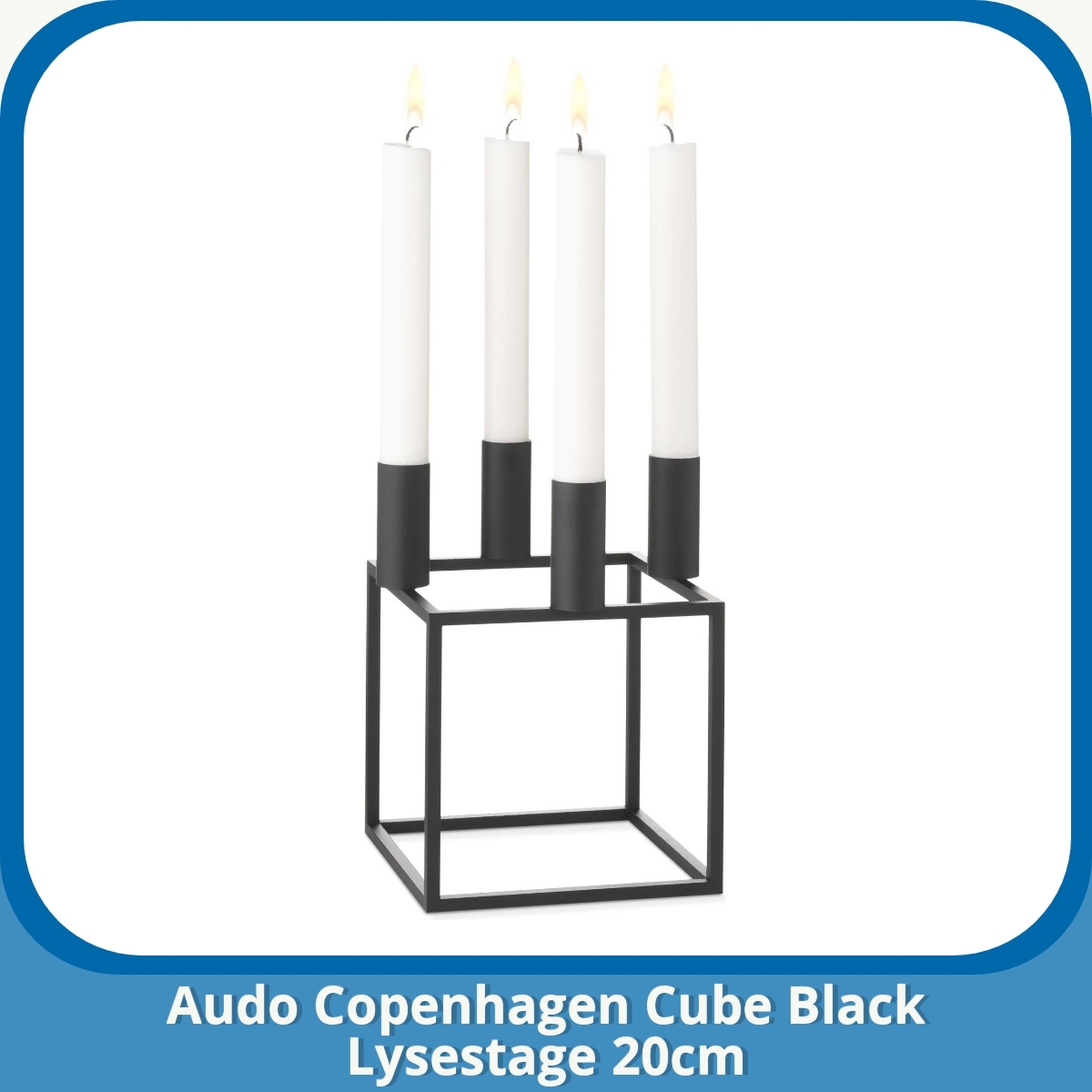 Anmeldelse af Audo Copenhagen Cube Black Lysestage 20cm
