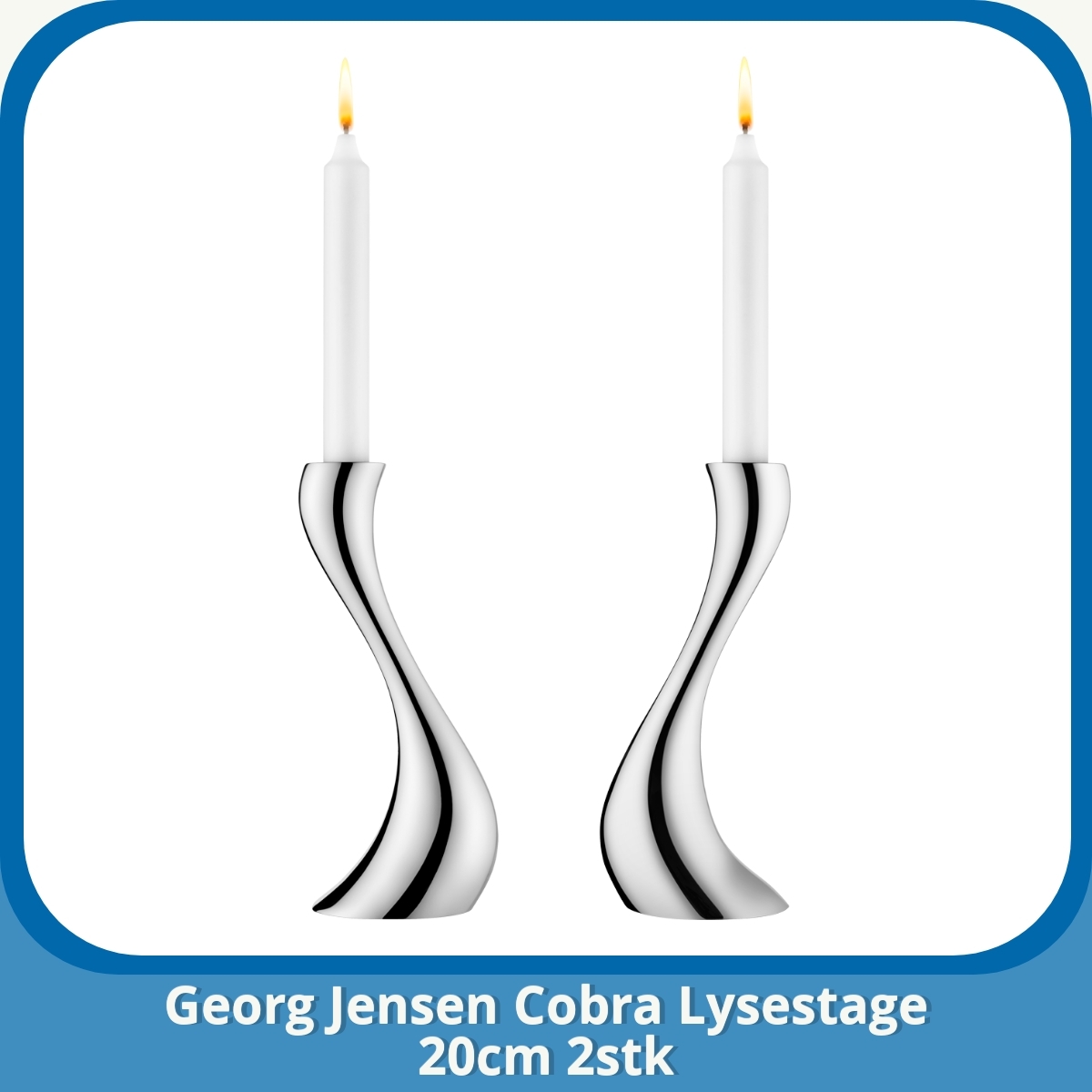 Anmeldelse af Georg Jensen Cobra Lysestage 20cm 2stk