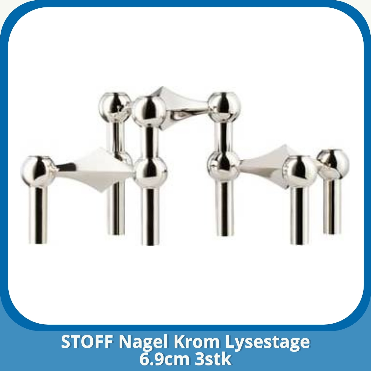 Anmeldelse af STOFF Nagel Krom Lysestage 6.9cm 3stk