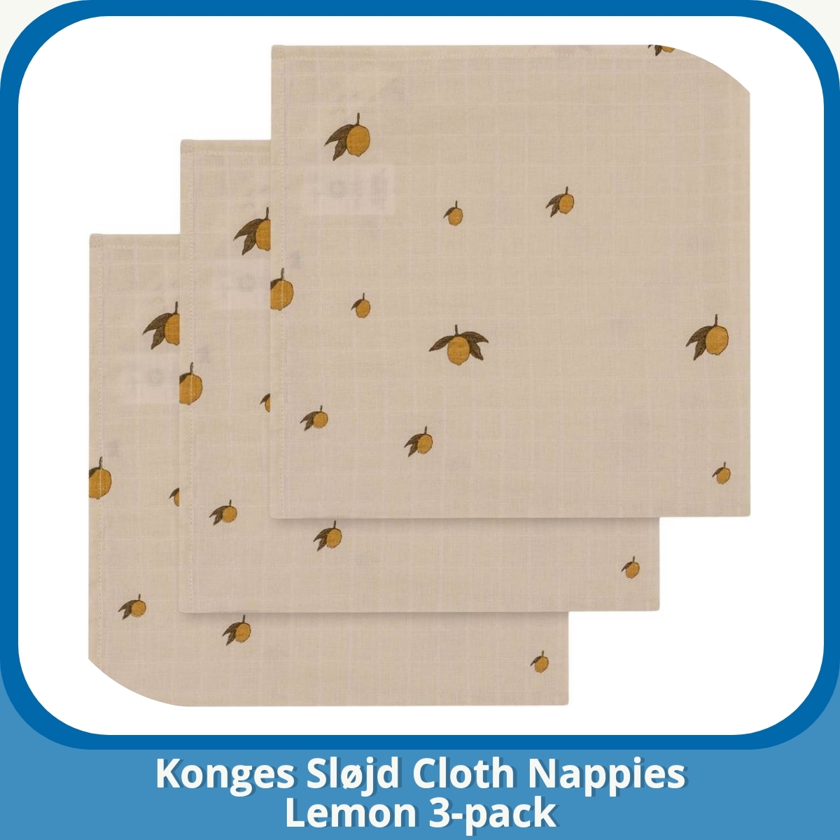 Anmeldelse af Konges Sløjd Cloth Nappies Lemon 3-pack