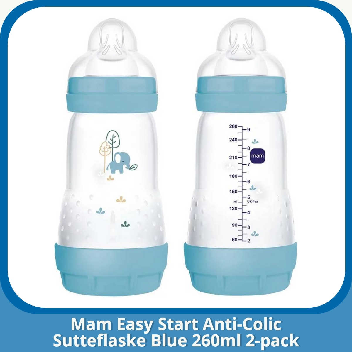 Anmeldelse af Mam Easy Start Anti-Colic Sutteflaske Blue 260ml 2-pack
