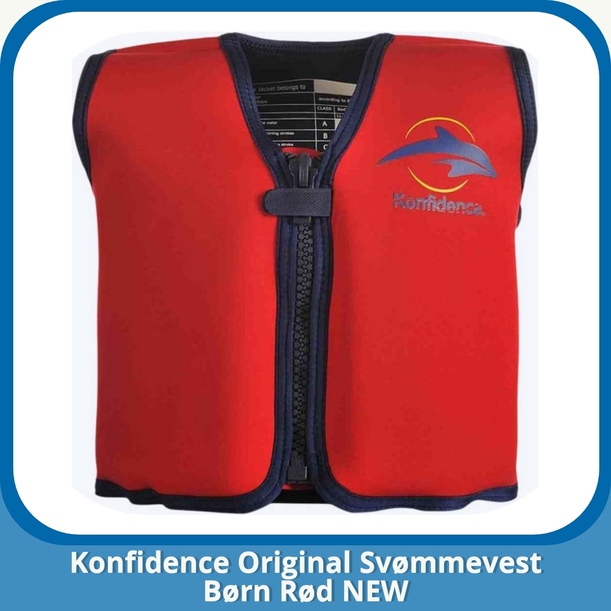Anmeldelse af Konfidence Original Svømmevest Børn Rød NEW