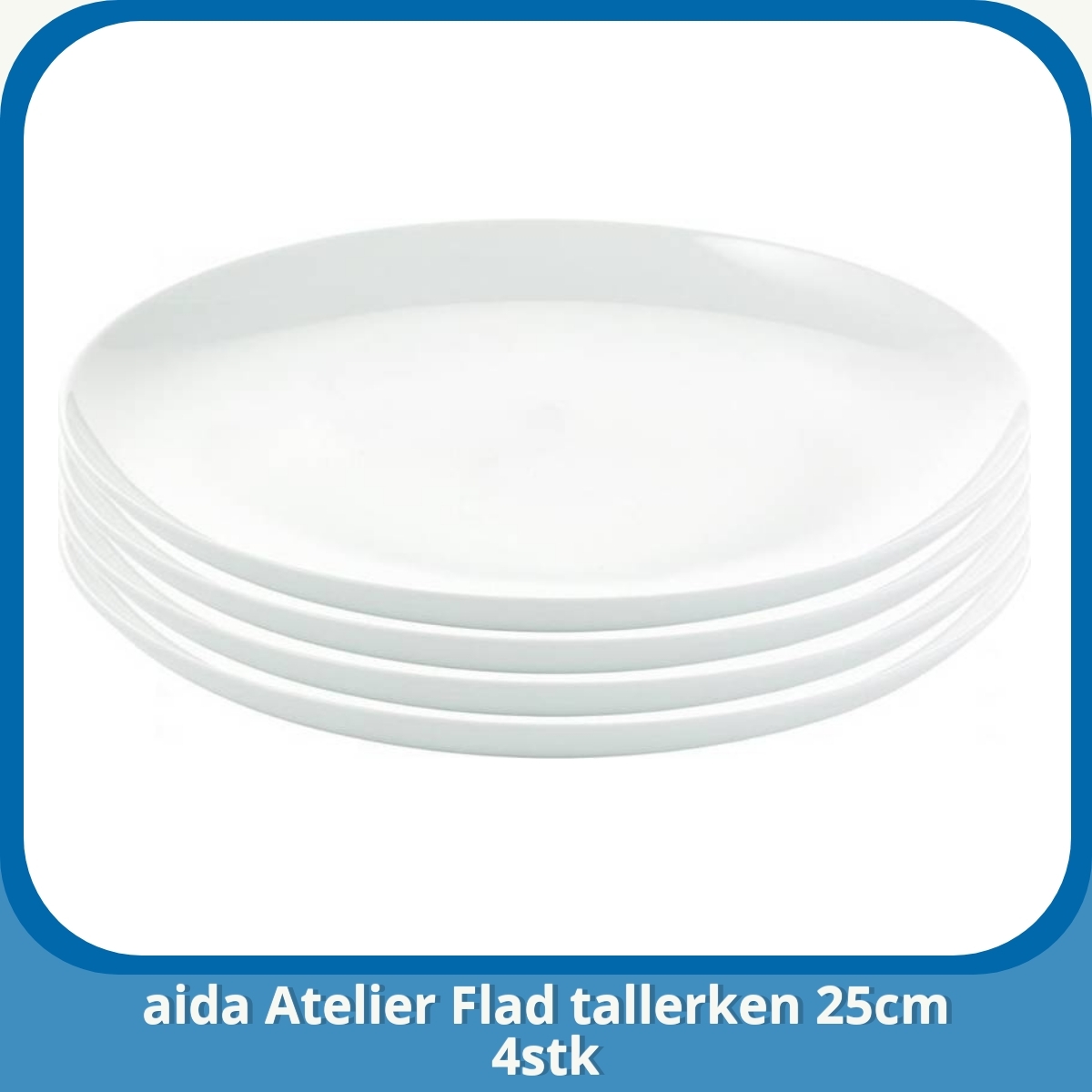 Anmeldelse af aida Atelier Flad tallerken 25cm 4stk