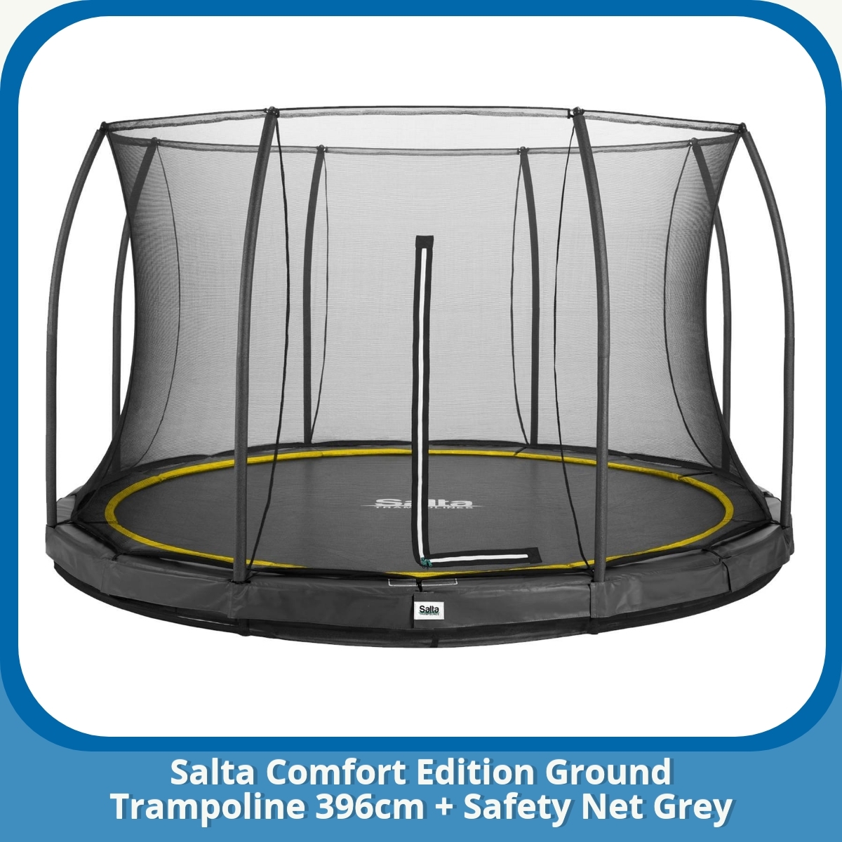 Anmeldelse af Salta Comfort Edition Ground Trampoline 396cm + Safety Net Grey