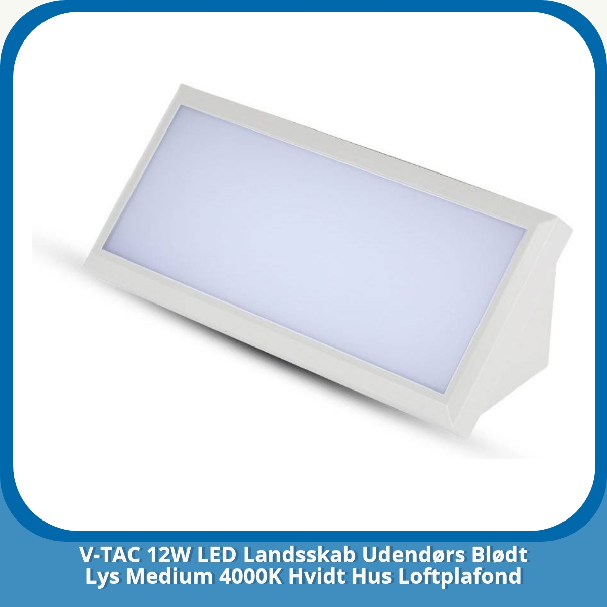 Anmeldelse af V-TAC 12W LED Landsskab Udendørs Blødt Lys Medium 4000K Hvidt Hus Loftplafond