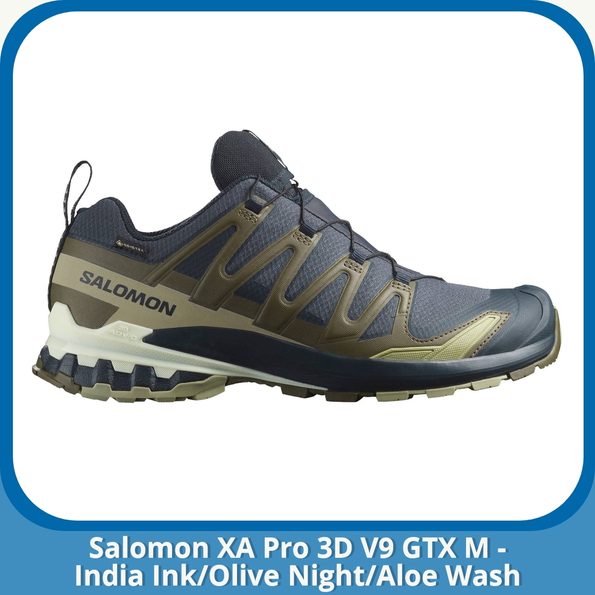 Anmeldelse af Salomon XA Pro 3D V9 GTX M - India Ink/Olive Night/Aloe Wash