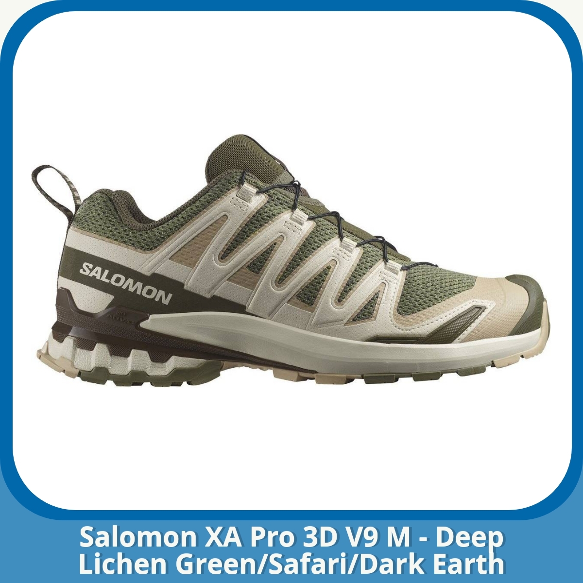 Anmeldelse af Salomon XA Pro 3D V9 M - Deep Lichen Green/Safari/Dark Earth