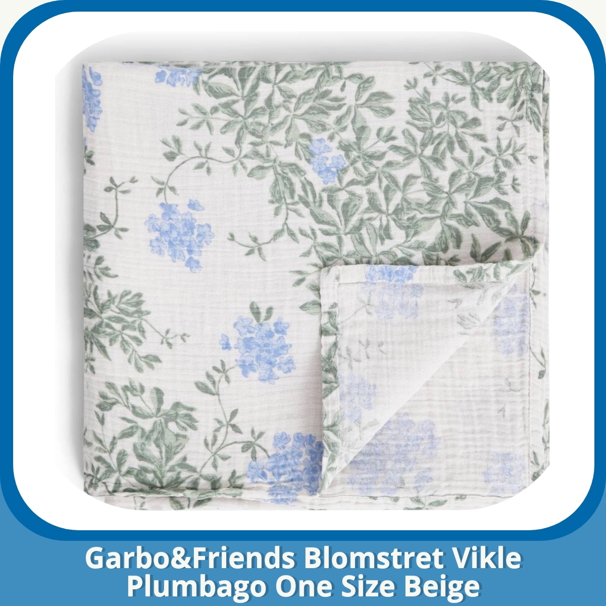Anmeldelse af Garbo&Friends Blomstret Vikle Plumbago One Size Beige