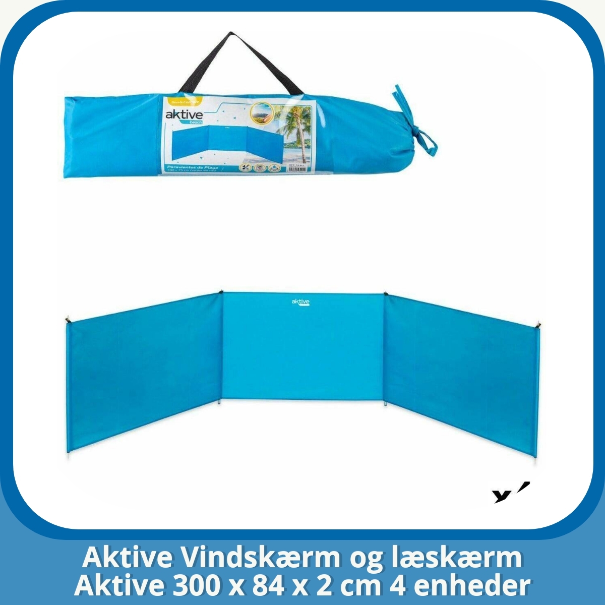 Anmeldelse af Aktive Vindskærm og læskærm Aktive 300 x 84 x 2 cm 4 enheder