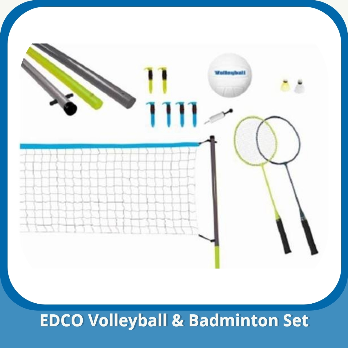 Anmeldelse af EDCO Volleyball & Badminton Set